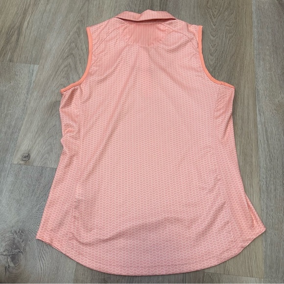 Greg Norman Collection Orange Sleeveless Athletic Polo - Picture 3 of 6